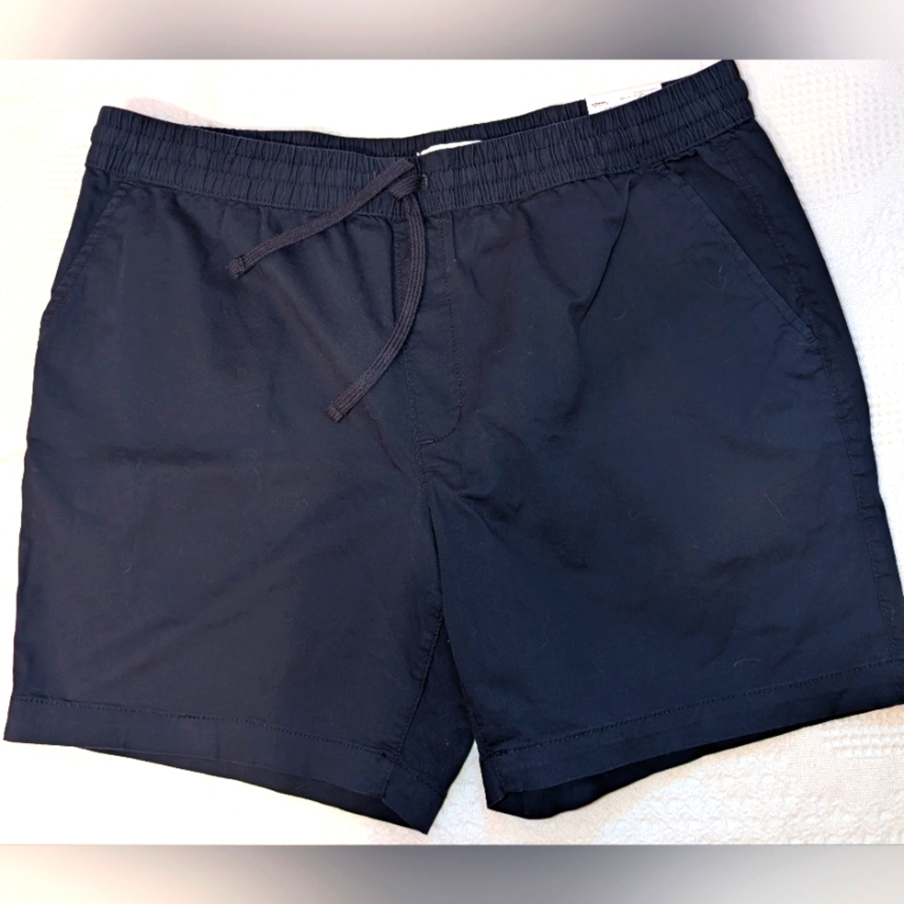Sonoma Everyday Pull-on Shorts Mens XL Navy Blue Drawstring Cotton NEW